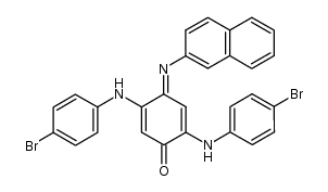 2,5-双[(4-溴苯基)氨基]-4-(2-萘基亚氨基)-2,5-环己二烯-1-酮 结构式