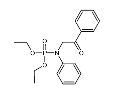 Phosphoramidic acid, N-(2-oxo-2-phenylethyl)-N-phenyl-, diethyl ester 结构式