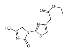 4-Thiazoleacetic acid, 2-(2,4-dioxo-1-imidazolidinyl)-, ethyl ester 结构式