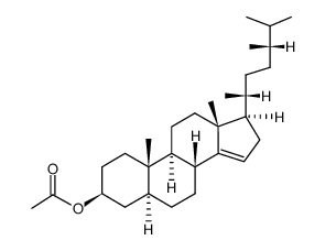 Ergost-14-en-3-ol, acetate, (3β,5α)- (9CI) 结构式