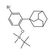 Tricyclo[3.3.1.13,7]decane, 1-[5-bromo-2-[[(1,1-dimethylethyl)dimethylsilyl]oxy]phenyl]- 结构式
