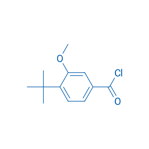 4-叔丁基-3-甲氧基苯甲酰氯 结构式