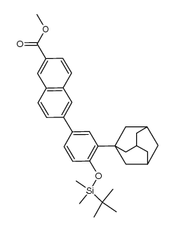 methyl 6-<3-(1-adamantyl)-4-<(tert-butyldimethylsilyl)oxy>phenyl>-2-naphthoate 结构式