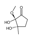 Cyclopentanone, 2,3-dihydroxy-2-methoxy-3-methyl-, (2R,3S)- (9CI) 结构式