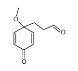 1-甲氧基-4-氧代-2,5-环己二烯-1-丙醛 结构式