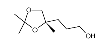 (4S)-2,2,4-三甲基-1,3-二氧戊环-4-丙醇 结构式