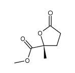 2-Furancarboxylic acid, tetrahydro-2-methyl-5-oxo-, methyl ester, (2R)- 结构式
