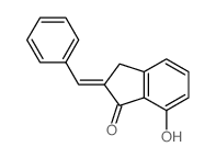 2-苯亚甲基-7-羟基-2,3-二氢-1H-茚-1-酮 结构式