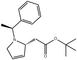 (2R)-2,5-二氢-1-[(1S)-1-苯乙基]-1H-吡咯-2-乙酸叔丁酯 结构式