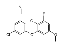 3-氯-5-(2-氯-3-氟-5-甲氧基苯氧基)苯甲腈 结构式