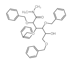 N,N-二甲基-2,3,4,6-四-O-(苯甲基)-D-葡萄糖酰胺 结构式