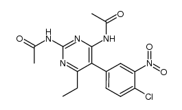 N,N'-[5-(4-氯-3-硝基苯基)-6-乙基-2,4-嘧啶二基]二乙酰胺 结构式