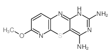 7-甲氧基-10H-吡啶并(2,3-b)嘧啶并(4,5-e)(1,4)噻嗪-2,4-二胺 结构式