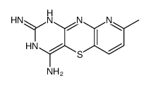 8-Methyl-10H-pyrido[3,2-b]pyrimido[4,5-e][1,4]thiazine-2,4-diamine 结构式