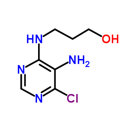 3-(5-氨基-6-氯嘧啶-4-基氨基)-1-丙醇 结构式