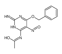 N-[2-氨基-5-亚硝基-6-(苯基甲氧基)-4-嘧啶基]乙酰胺 结构式