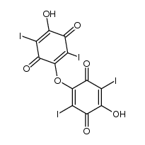 p-Benzoquinone, 2,2'-oxybis[5-hydroxy-3,6-diiodo- (6CI) 结构式