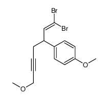 Benzene, 1-[1-(2,2-dibromoethenyl)-5-methoxy-3-pentynyl]-4-methoxy- 结构式