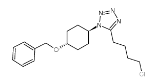 反式-5-(4-氯丁基)-1-[4-(苯基甲氧基)环己基]-1H-四唑 结构式