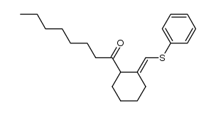 1-[2-[(苯硫基)亚甲基]环己基]-1-辛酮 结构式