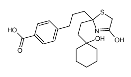 4-(3-((2-(1-羟基环己基)乙基)-4-氧代-2-噻唑烷基)丙基)苯甲酸 结构式