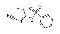 Carbamimidothioic acid, N-cyano-N'-(phenylsulfonyl)-, methyl ester 结构式