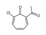 2-乙酰基-7-氯-2,4,6-环庚三烯-1-酮 结构式