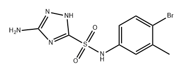 3-氨基-N-(4-溴-3-甲基苯基)-1H-1,2,4-三唑-5-磺酰胺 结构式