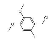 1-(氯甲基)-2-碘-4,5-二甲氧基苯 结构式