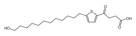 2-Thiophenebutanoic acid, 5-(12-hydroxydodecyl)-γ-oxo- 结构式