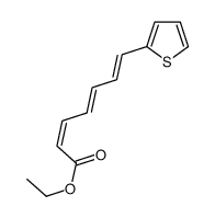 7-(2-噻吩基)-2,4,6-庚三烯酸乙酯,(E,E,E)- 结构式