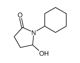 1-环己基-5-羟基吡咯烷-2-酮 结构式