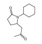 2-Pyrrolidinone, 1-cyclohexyl-5-(2-oxopropyl)- 结构式