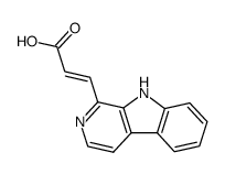 2-Propenoic acid, 3-(9H-pyrido[3,4-b]indol-1-yl)-, (2E)- 结构式