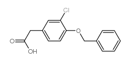 [3-氯-4-(苯基甲氧基)苯基]乙酸 结构式