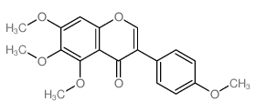 5,6,7,4'-四甲氧基异黄酮 结构式