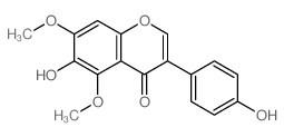 4',6-二羟基-5,7-二甲氧基异黄酮 结构式
