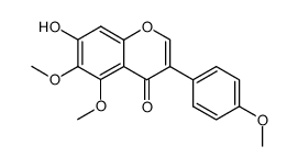 7-羟基-5,6-二甲氧基-3-(4-甲氧基苯基)-4H-1-苯并吡喃-4-酮 结构式