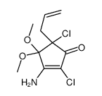 3-amino-2,5-dichloro-4,4-dimethoxy-5-prop-2-enyl-cyclopent-2-en-1-one 结构式