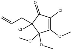 2,5-二氯-3,4,4-三甲氧基-5-(2-丙烯-1-基)-2-环戊烯-1-酮 结构式