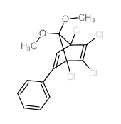 Bicyclo[2.2.1]hepta-2,5-diene,1,2,3,4-tetrachloro-7,7-dimethoxy-5-phenyl- 结构式