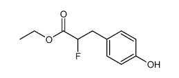 α-氟-4-羟基苯丙酸乙酯 结构式