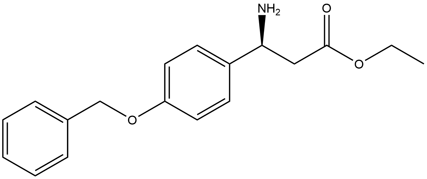3-氨基-4-(苄氧基)苯丙酸乙酯 (S型) 结构式