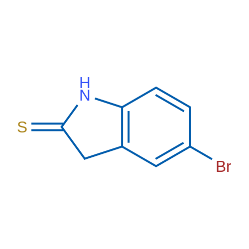 5-溴-1,3-二氢-2H-吲哚-2-硫酮 结构式