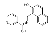3-Pyridinecarboxamide, N-[(2-hydroxy-1-naphthalenyl)methyl]- 结构式