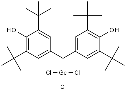 Phenol, 4,4'-[(trichlorogermyl)methylene]bis[2,6-bis(1,1-dimethylethyl)- (9CI) 结构式