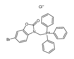 Phosphonium, [(6-bromo-2-oxo-3(2H)-benzoxazolyl)methyl]triphenyl-, chloride (1:1) 结构式