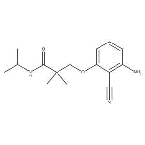 3-(3-氨基-2-氰基苯氧基)-N-异丙基-2,2-二甲基丙酰胺 结构式