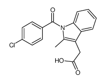 1-(4-氯苯甲酰基)-2-甲基-1H-吲哚-3-乙酸 结构式