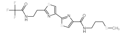 [2,4'-Bithiazole]-4-carboxamide, N-[3-(methylthio)propyl]-2'-[2-[(2,2,2-trifluoroacetyl)amino]ethyl]- 结构式